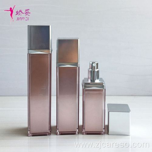 Cosmetic Packaging 100ml Square Shape Cosmetic Lotion Bottle